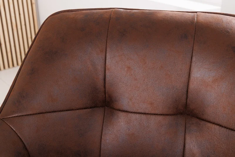 Moderner Drehstuhl ZIRA braun Microfaser Buchengestell