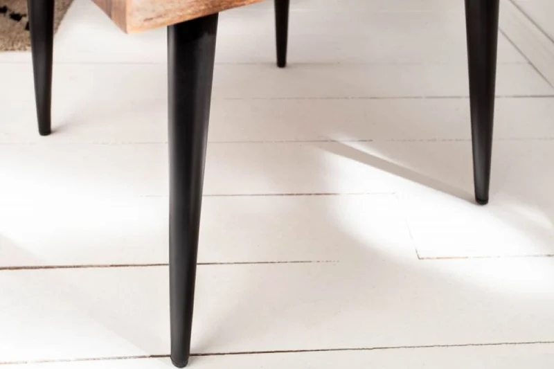Industrie-Design Couchtisch RANIC ca.60cm Akazie Baumkante