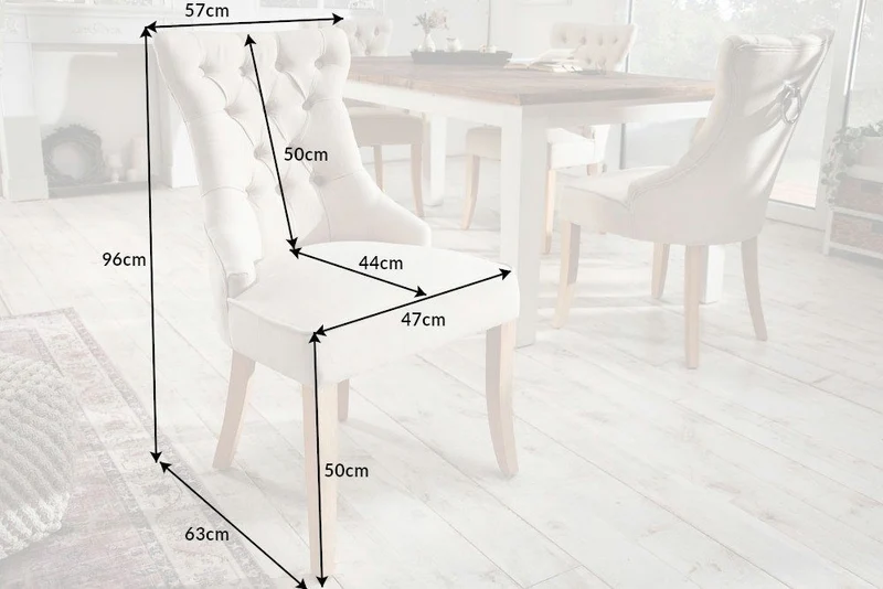 Edler Stuhl MODAN beige Leinen mit Komfortgriff