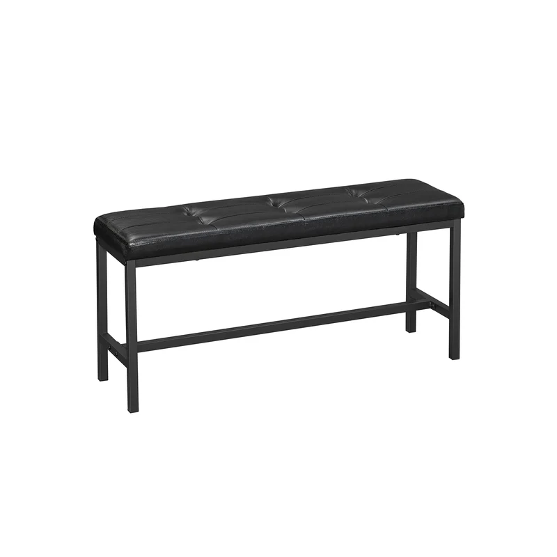 Banco Comedor Tapizado Negro