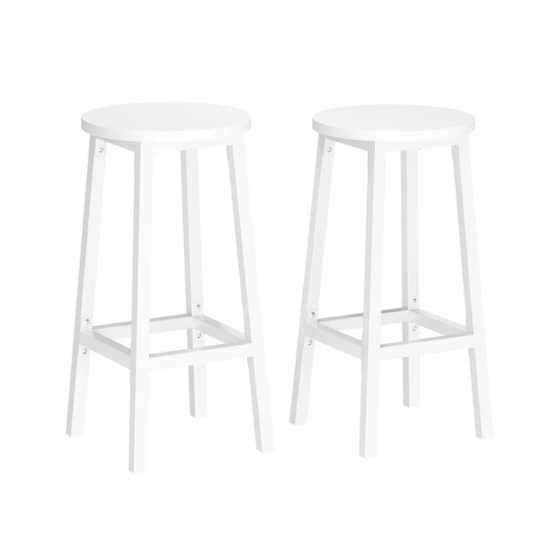 Taburete de Bar para Cocina con Estructura de Metal con Reposapiés