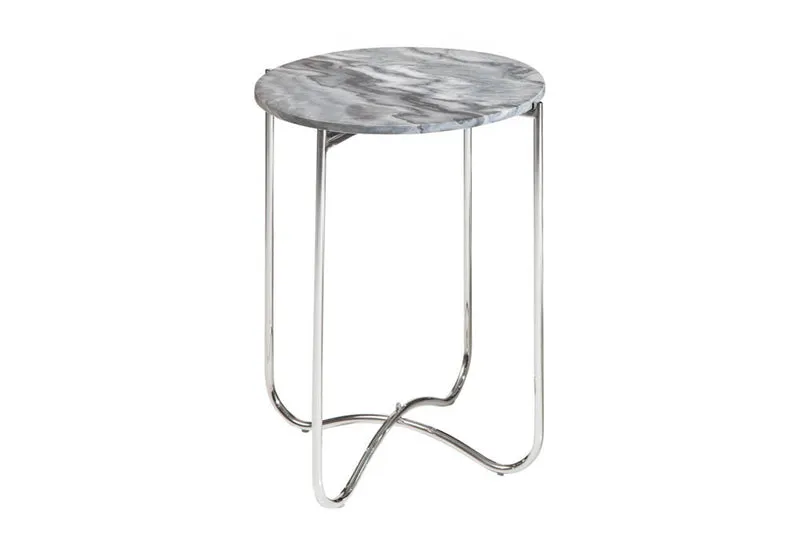 Moderner Beistelltisch MAMO abnehmbare Marmor-Platte ca.D43cm