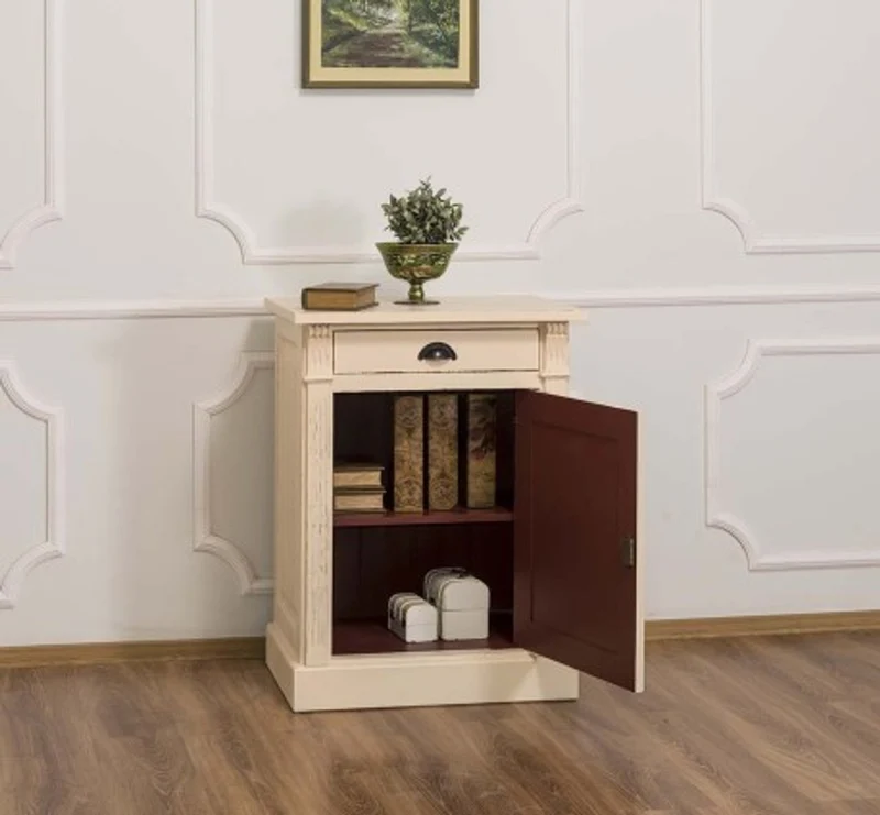 Casa Padrino Sideboard im Landhausstil mit 1 Tür und 1 Schublade, 69 x 51 x 90 cm