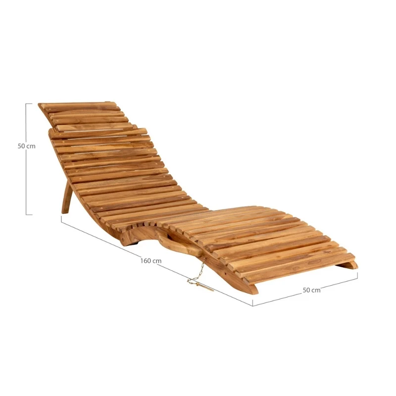 Klappbare Lounge Teak Sonnenliege TEIRA