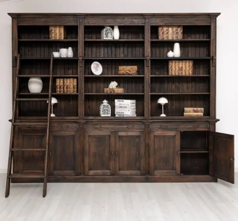 Casa Padrino Bücherregal im Landhausstil, 300 x 42 x 240 cm