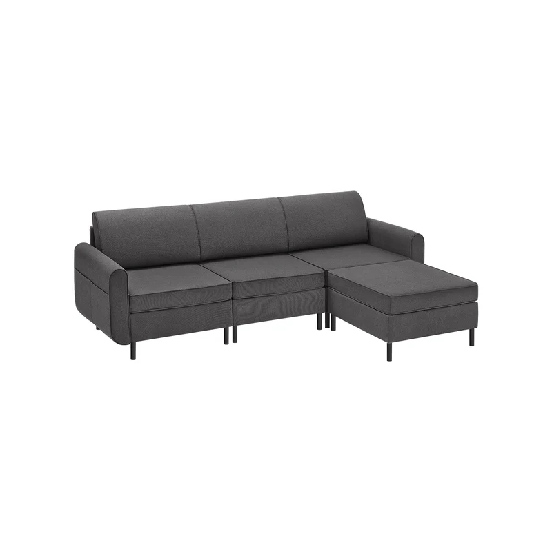 Sectional Sofa Modular Ottoman for Couch, 28.7 x 28.7 x 17.2inch for Livingroom, Gray