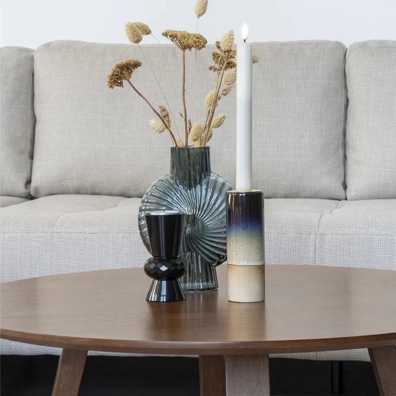 Design Couchtisch PURE in Walnuss Furnier Ø 75 cm