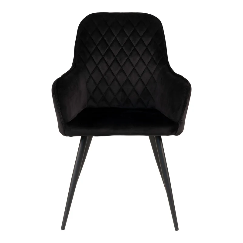 2er Set - Eleganter Stuhl BORA schwarz Samt