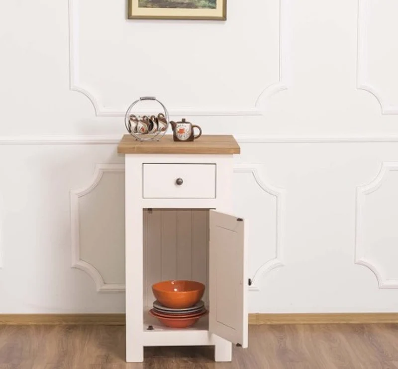 Casa Padrino Küchenschrank im Landhausstil mit 1 Tür und 1 Schublade, 50 x 65 x 90 cm