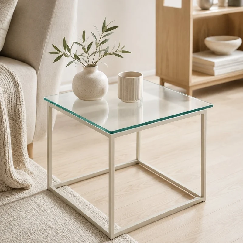 Glasplatte TERRY 70x70cm Quadratisch 8mm Gehärtetes Glas