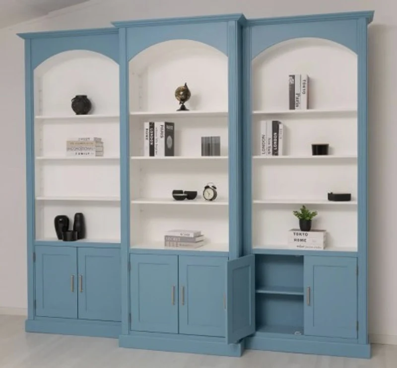 Casa Padrino Bücherregal im Landhausstil, 296 x 30 x 250 cm
