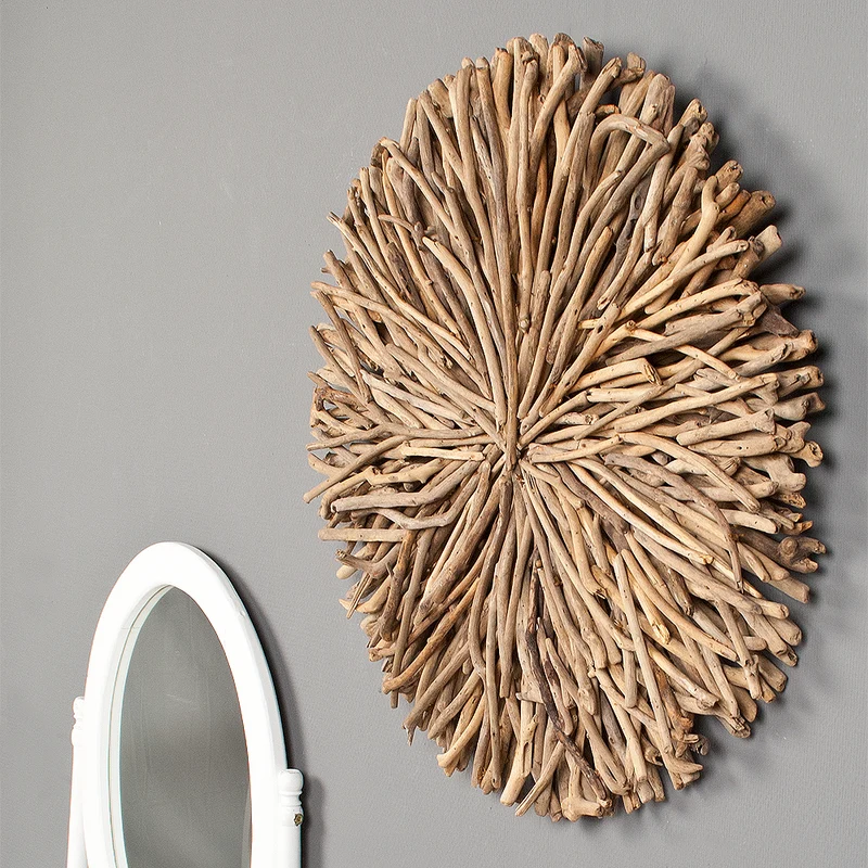 Wand-Deko-Objekt BULAT Natural Ø ca. 70cm Treibholz Wandbild