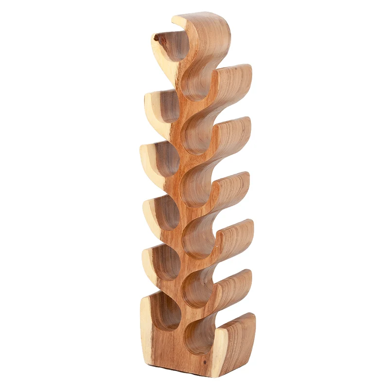 Massivholz Weinregal Flaschenhalter BOTOL-L ca. H100cm Suar