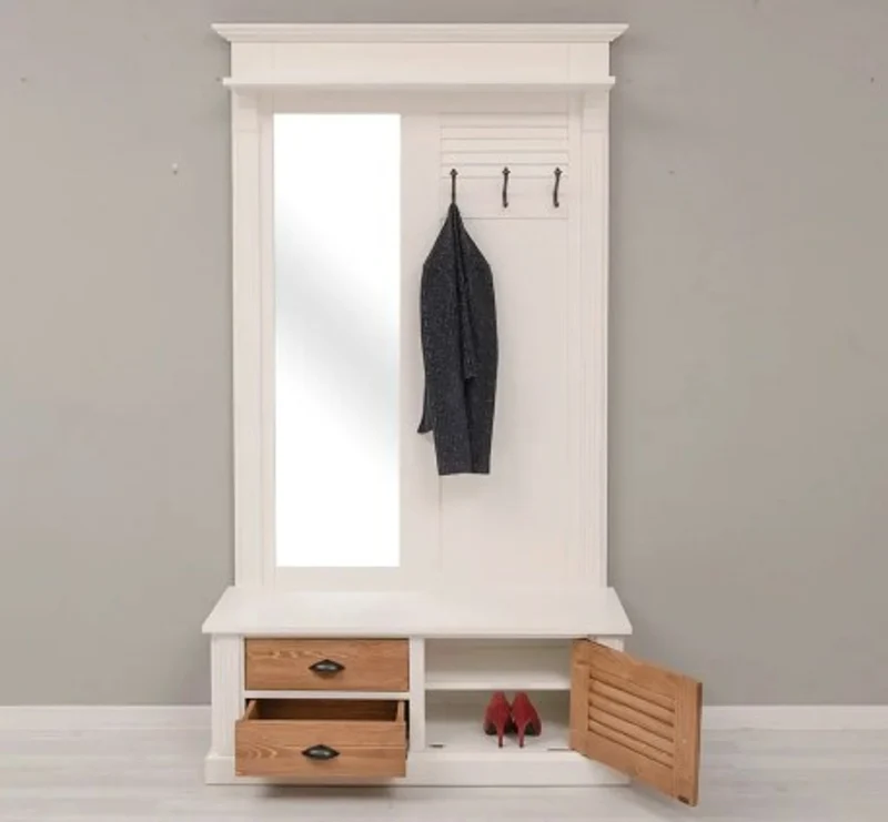 Casa Padrino Garderobe im Landhausstil, 121 x 41 x 210 cm