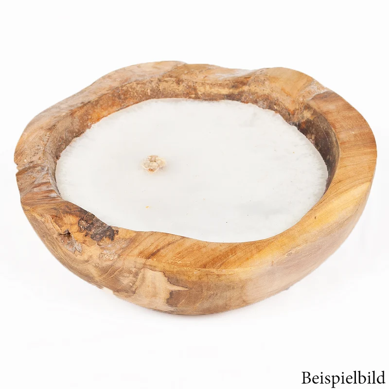 Teak-Schale LILIN Ø ca. 20cm inkl. Kerze