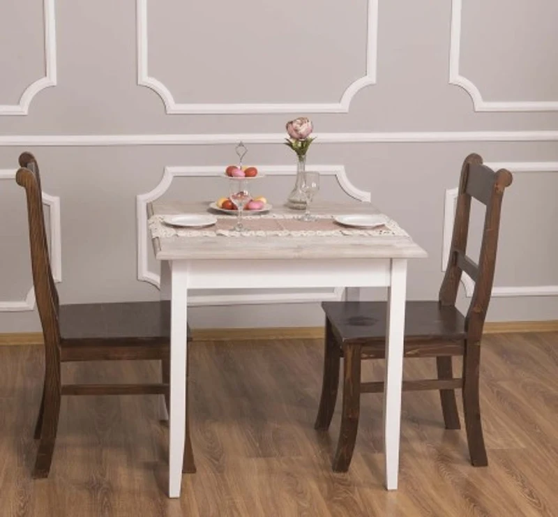 Casa Padrino Esstisch im Landhausstil, 80 x 80 x 78 cm