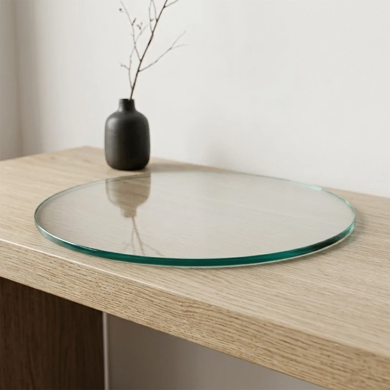 Glasplatte TERRY 60cm Rund 8mm Gehärtetes Glas