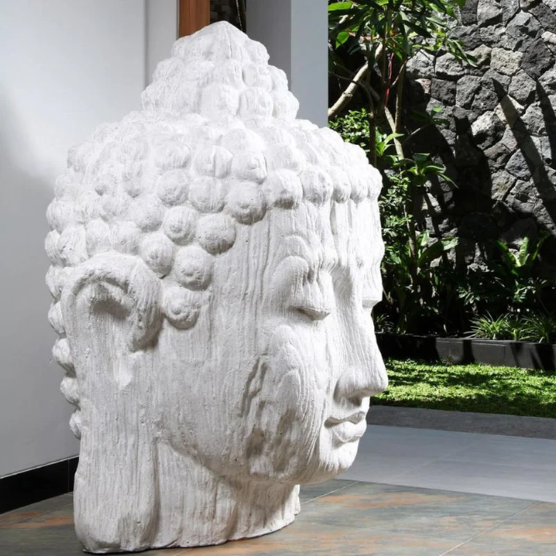 Buddha Kopf BESAR-XL ca. H140cm Weiß