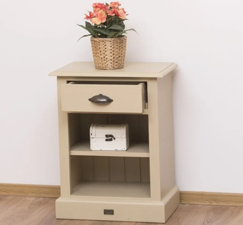 Casa Padrino Nachttisch im Landhausstil mit 1 Schublade, 47 x 32 x 59 cm