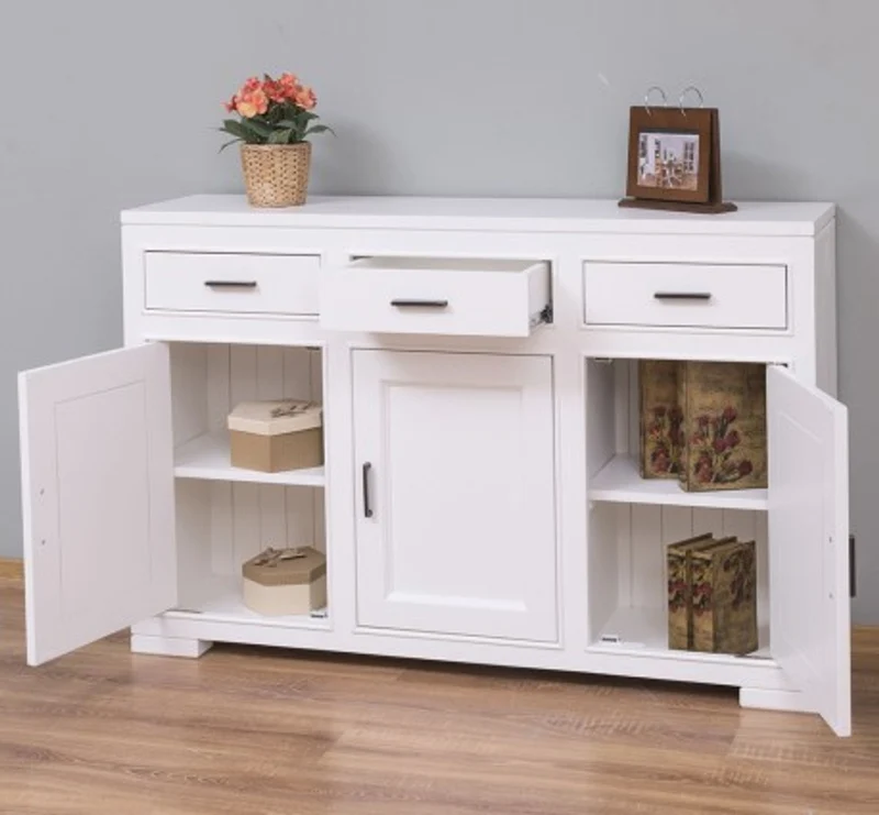 Casa Padrino Sideboard im Landhausstil mit 3 Türen und 3 Schubladen, 140 x 35 x 90 cm