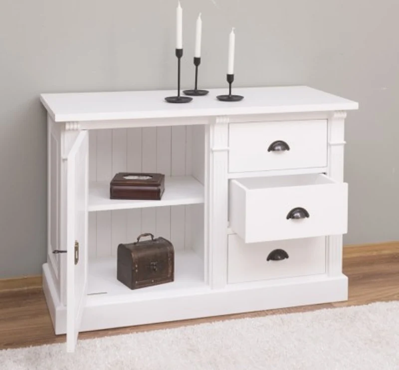 Casa Padrino Sideboard im Landhausstil mit 1 Tür und 3 Schubladen, 116 x 51 x 78 cm