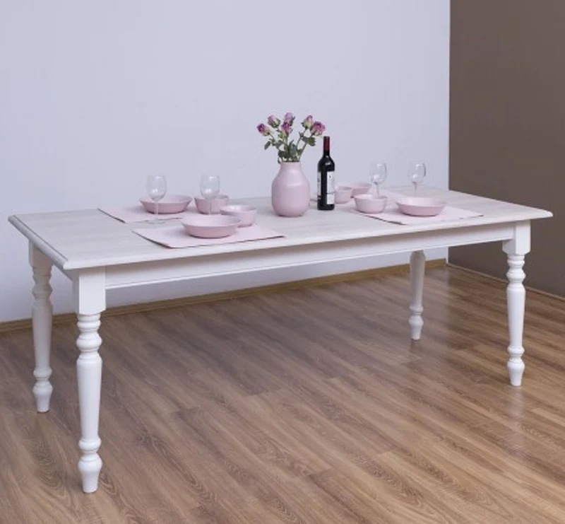 Casa Padrino Esstisch im Landhausstil mit Eichenholzplatte, 210 x 90 x 78 cm