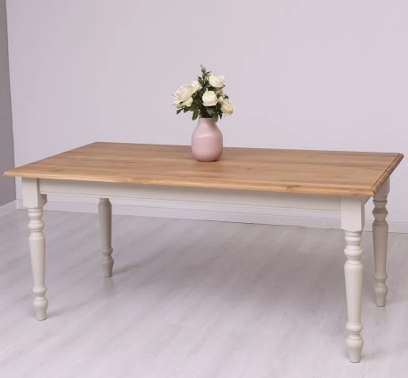 Casa Padrino Esstisch im Landhausstil mit Eichenholzplatte, 210 x 90 x 78 cm