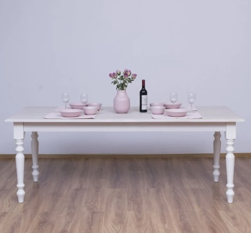 Casa Padrino Esstisch im Landhausstil mit Eichenholzplatte, 160 x 90 x 78 cm