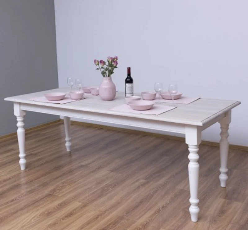 Casa Padrino Esstisch im Landhausstil mit Eichenholzplatte, 160 x 90 x 78 cm