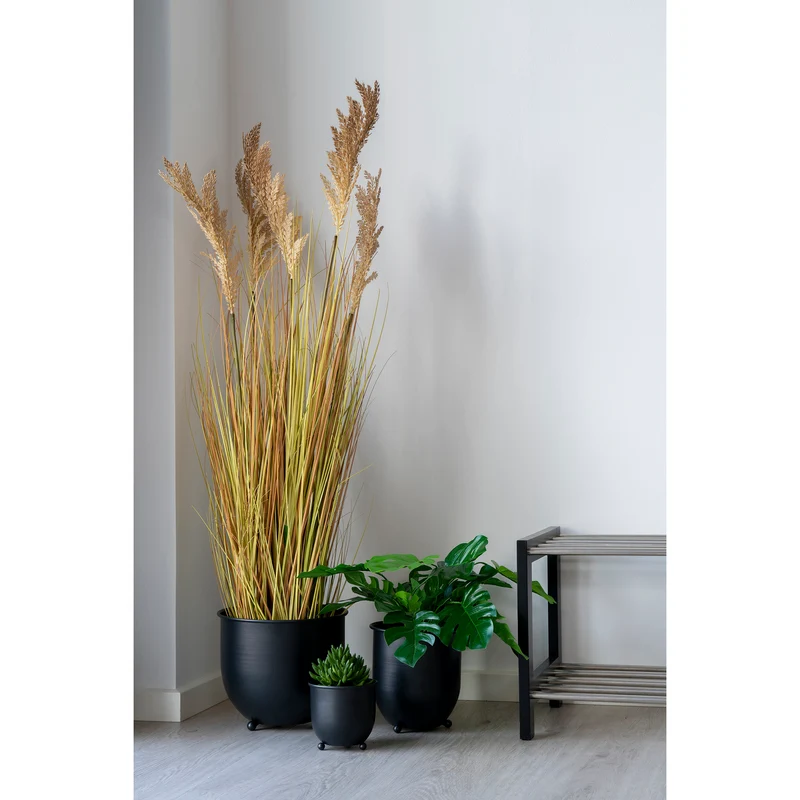 Modernes 3-tlg. Blumentopf-Set VANO aus Metall