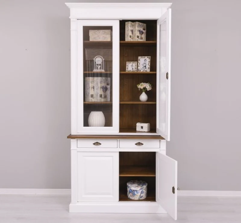 Casa Padrino Kleiderschrank im Landhausstil mit 2 Türen, 120 x 51 x 240 cm