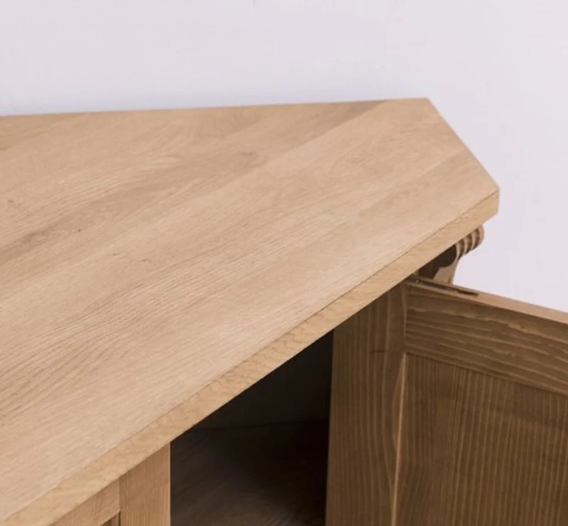 Casa Padrino Sideboard im Landhausstil mit 2 Türen und Eichenholzplatte, 110 x 52 x 78 cm