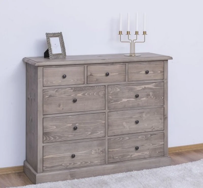 Casa Padrino Kommode im Landhausstil mit 9 Schubladen, 122 x 41 x 97 cm
