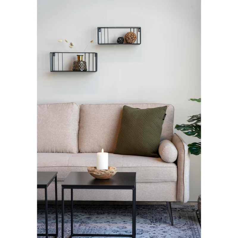 Modernes 2er Set Metall-Regal OSLO ca. B36/38cm