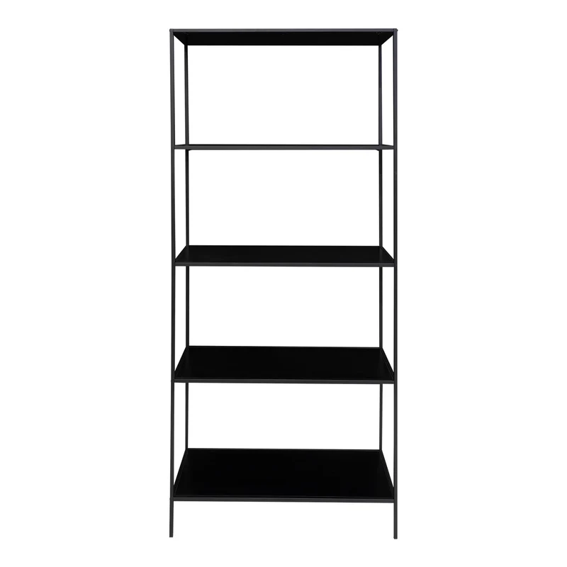Modernes Regal LEVEN schwarzer Metallrahmen 170 cm