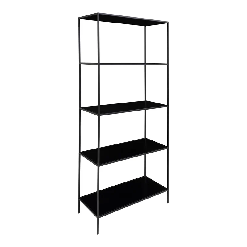 Modernes Regal LEVEN schwarzer Metallrahmen 170 cm