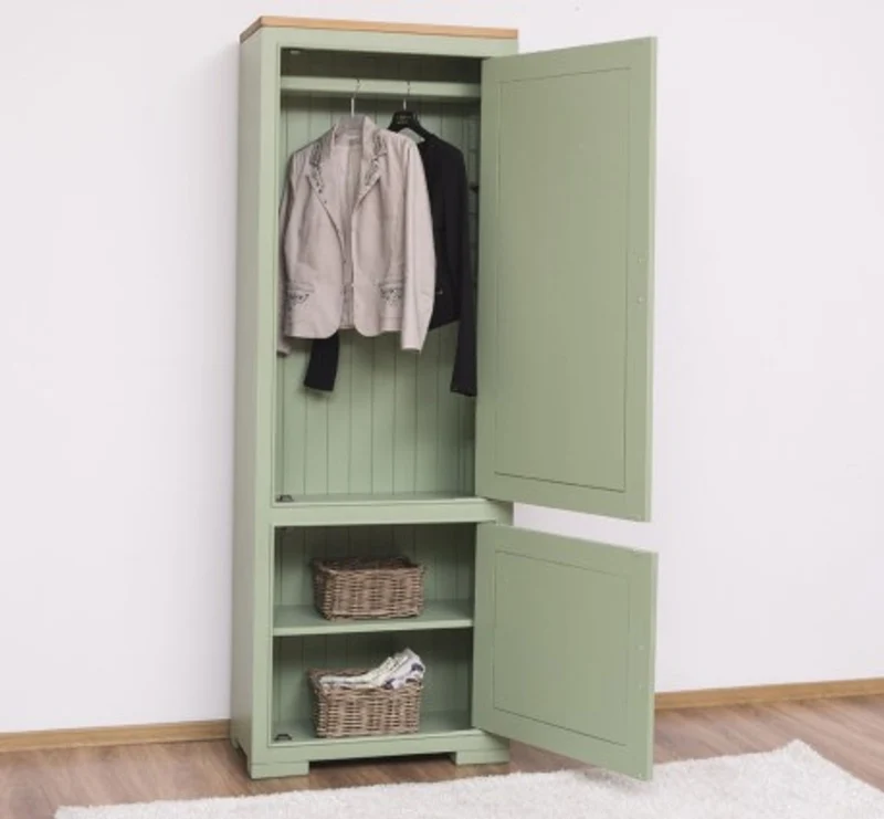Casa Padrino Schrank im Landhausstil mit 2 Türen, 70 x 35 x 197 cm