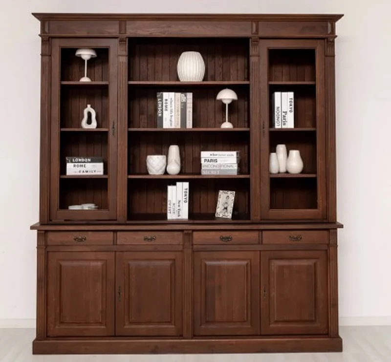 Casa Padrino Bücherregal im Landhausstil, 219 x 51 x H 190 cm