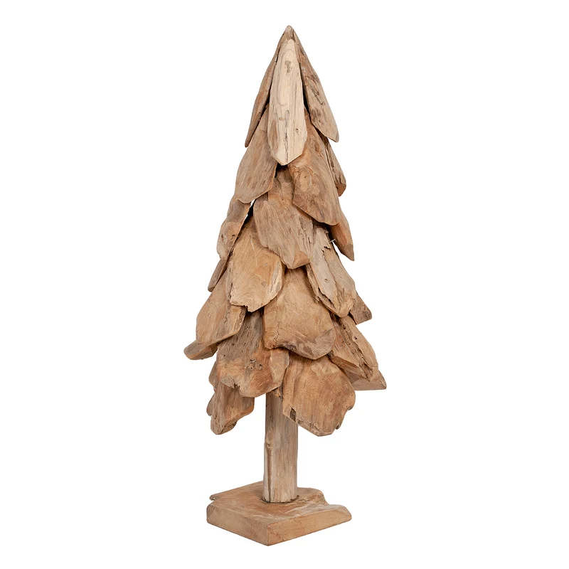 Teak Deko Baum BOOM ca. H80cm Tannenbaum Massivholz