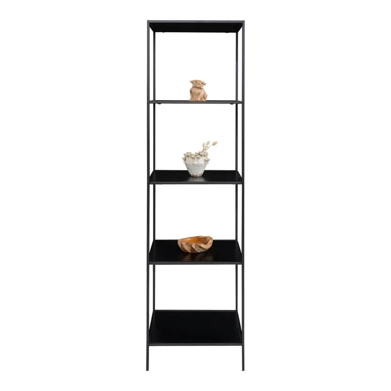 Modernes Regal LEVEN 170cm schwarz + 5 Regalböden
