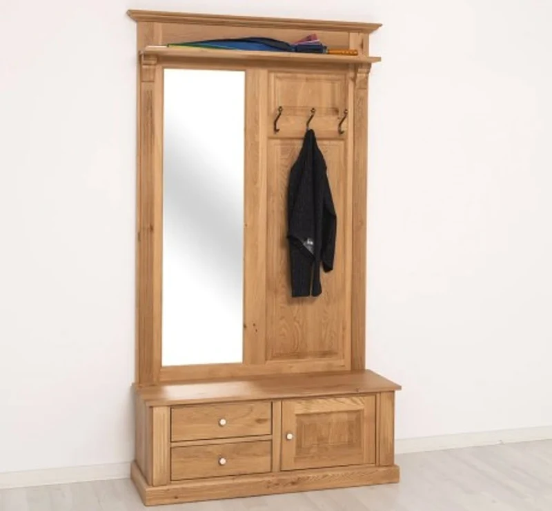 Casa Padrino Garderobe im Landhausstil mit 2 Schubladen, 121 x 41 x 210 cm