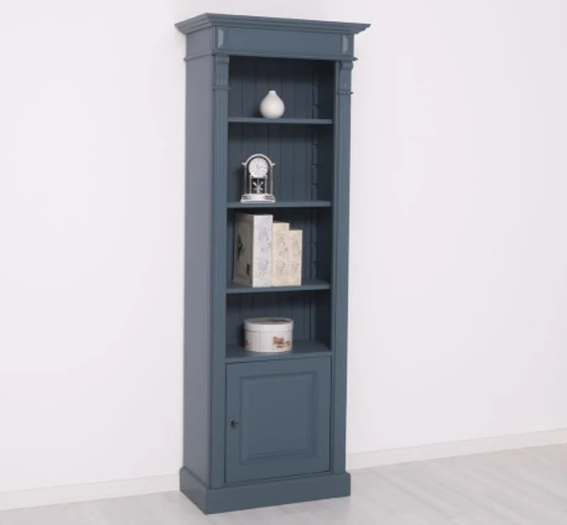 Casa Padrino Bücherregal im Landhausstil mit 1 Tür, 71 x 39 x 197 cm