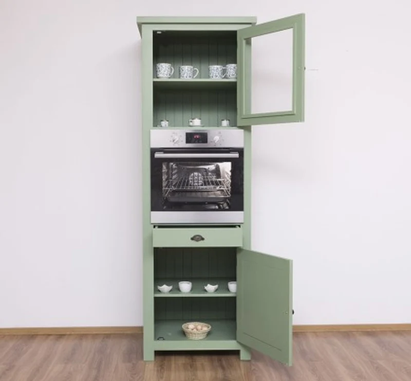 Casa Padrino Küchenschrank im Landhausstil mit 2 Türen, 76 x 65 x 220 cm