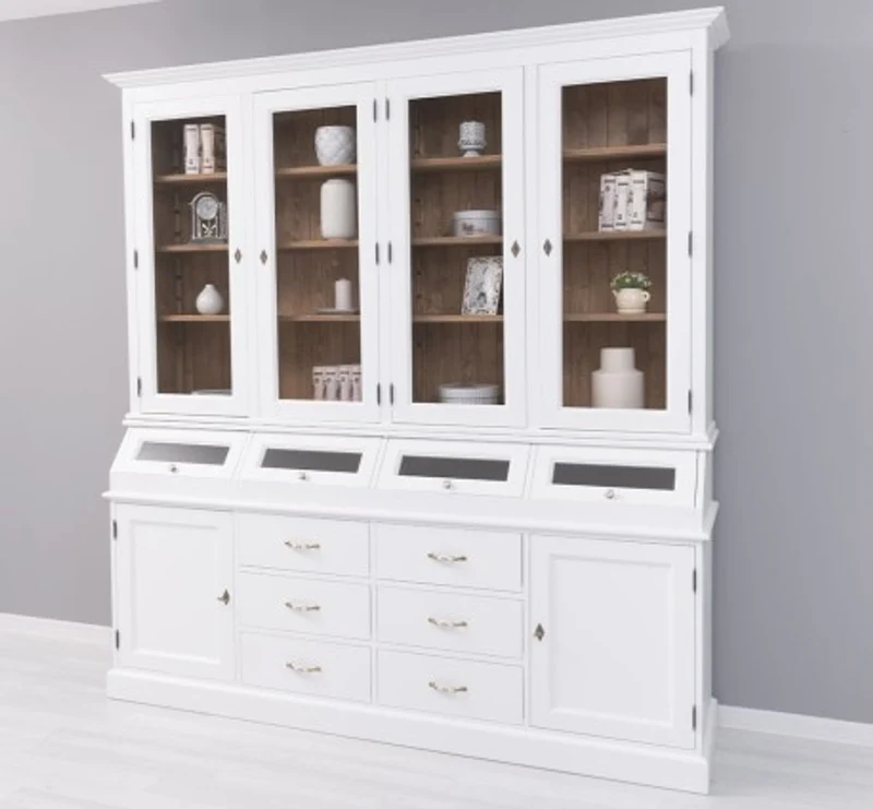 Casa Padrino Sideboard im Landhausstil mit 2 Türen und 6 Schubladen, 214 x 50 x 226 cm