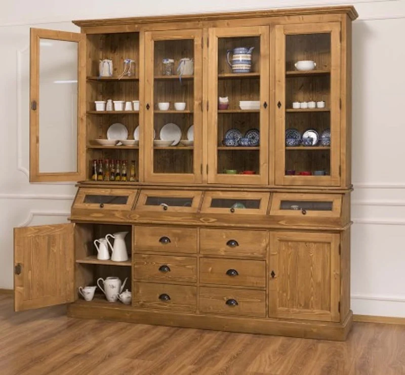 Casa Padrino Sideboard im Landhausstil mit 2 Türen und 6 Schubladen, 214 x 50 x 226 cm