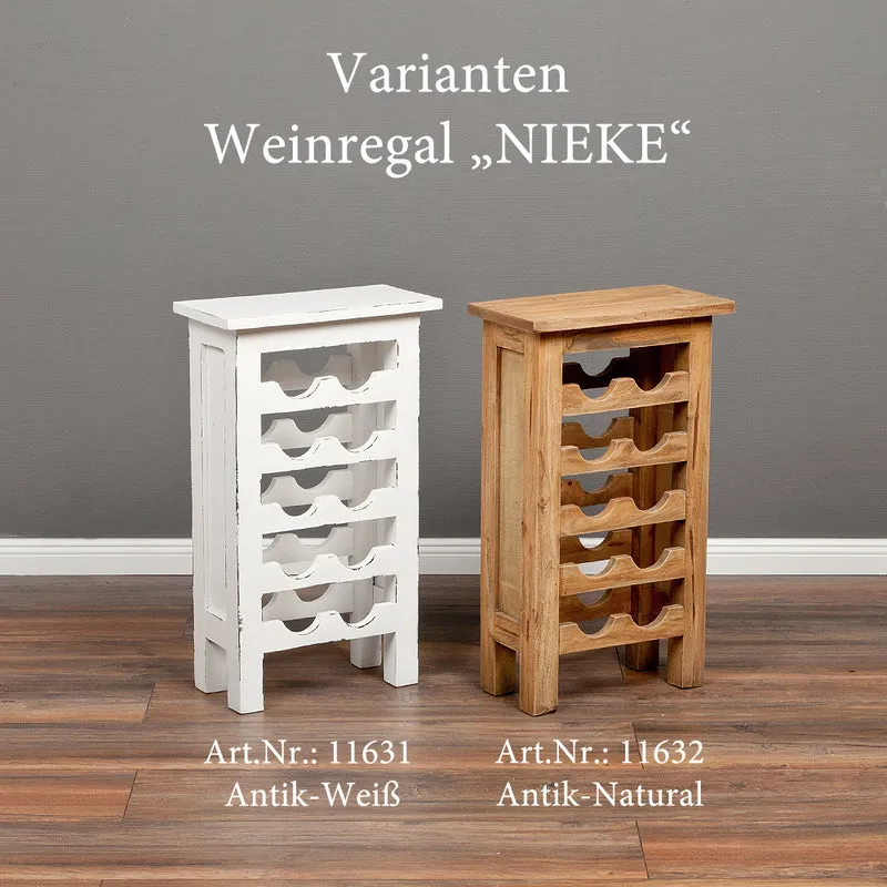 Weinregal NIEKE Antik-Natural Mahagoni ca. 40x68cm (BxH)