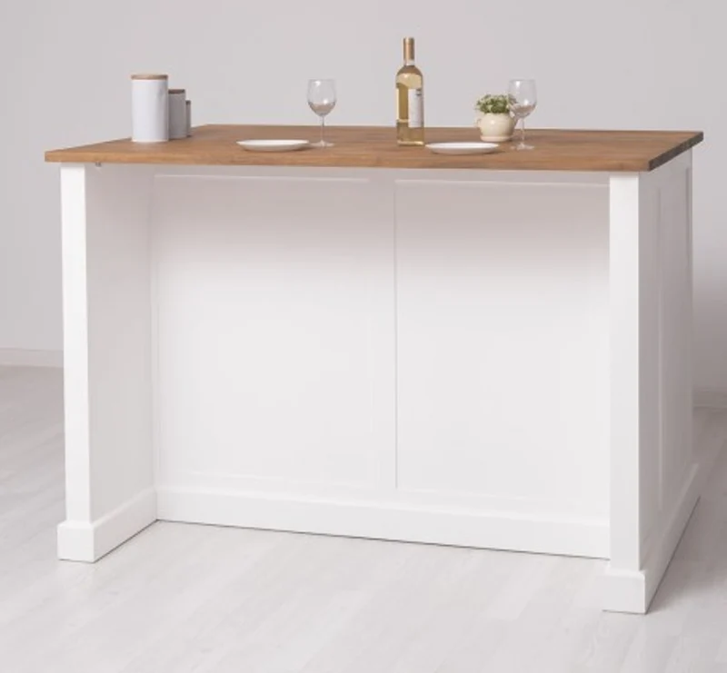 Casa Padrino Küchenschrank im Landhausstil mit Eichenholzplatte, 160 x 110 x 110 cm