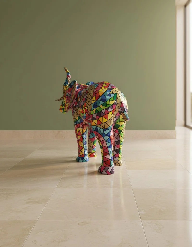 Casa Padrino Luxus Deko Skulptur Elefant H. 160 cm - Riesige Gartenskulptur - Lebensgroße Skulptur - XXL Deko Skulptur - XXL Deko Figur