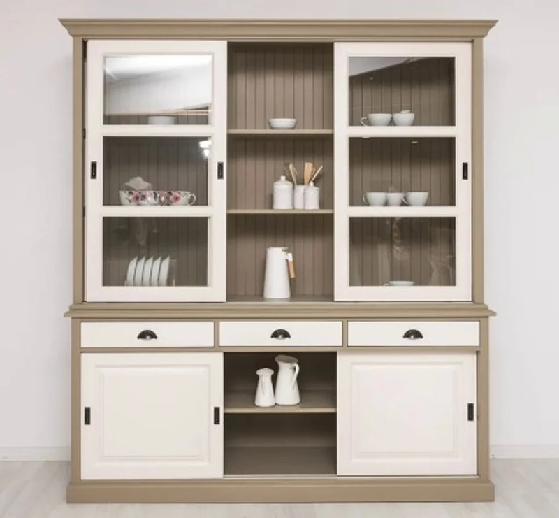 Casa Padrino Sideboard im Landhausstil mit 3 Schiebetüren, 206 x 53 x 219 cm