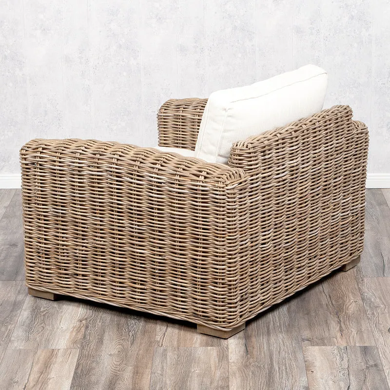Lounge Sessel LIVING Rattan in Kubu Grey ca. B90cm